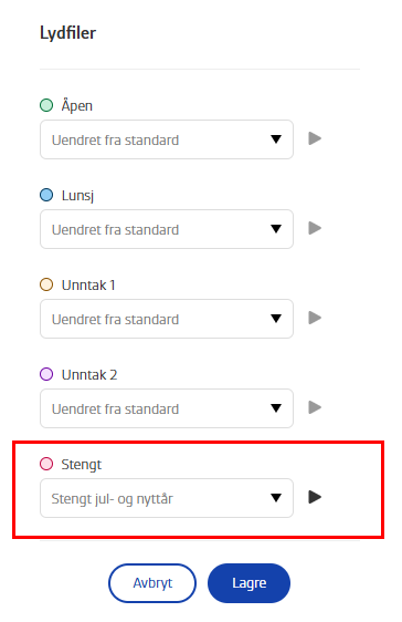 Lydfiler - Stengt jul- og nyttår